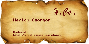 Herich Csongor névjegykártya